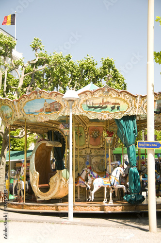Photo: old fashioned carousel in Cannes France French Riviera old fashioned carousel in Cannes France French Riviera