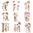 Bride and Groom - Wedding Doodle Set - Design Elements for Scrap