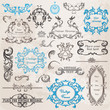 Vector: Vector Set: Calligraphic Design Elements and Page Decoration Vector Set: Calligraphic Design Elements and Page Decoration