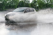spray from the car