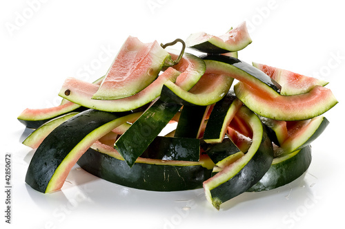 Foto: Eaten Slices of Watermelon Eaten Slices of Watermelon