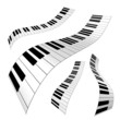 Piano keys, vector background