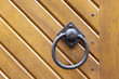 Wooden door with knocker