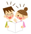 資料を見る夫婦