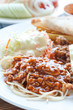 spaghetti pasta with tomato sauce