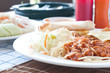 spaghetti pasta with tomato sauce