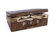 canvas print picture - Old wooden box with photos and documents