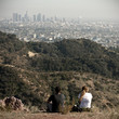 Photo: Two people looking at Los Angeles, California, USA Two people looking at Los Angeles, California, USA
