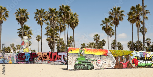 Photo: Art walls on Venice beach, Los Angeles, California, USA Art walls on Venice beach, Los Angeles, California, USA