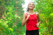 Young woman jogging outdoors