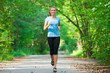 Young woman jogging outdoors