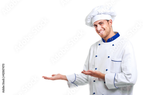 Foto: Chef presenting menu Chef presenting menu