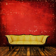 Sofa in an interior grunge