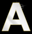 Buchstabe - Diamanten mit Gold - A