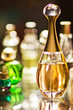 set of luxury perfume bottles
