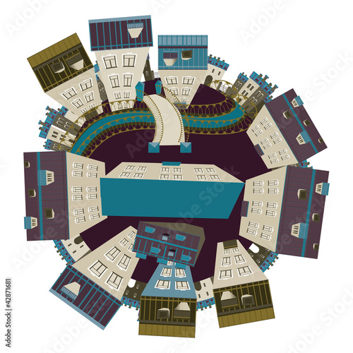 Vector: vector illustration, a panorama of the city vector illustration, a panorama of the city