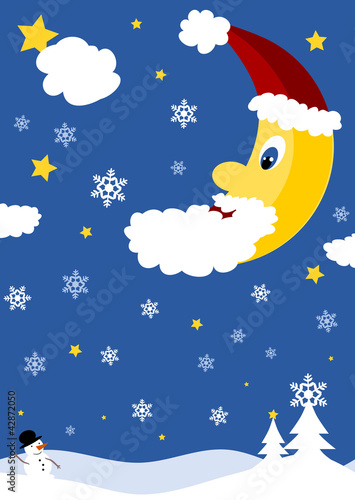 Vector: Christmas night Christmas night