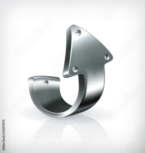 Vector: Metal up arrow Metal up arrow