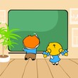 Vector: Pupils in a classroom Pupils in a classroom