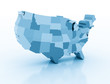 United states of ameria 3d map
