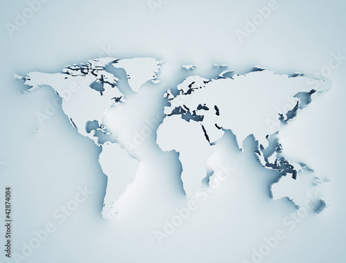 World  on World Map 3d    Jezper  42874084   Portfolio Ansehen