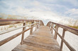Boardwalk Path Leads to the Beach and Ocean Boardwalk Path Leads to the Beach and Ocean