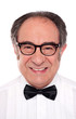 Closeup portrait of smiling senior man