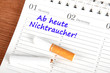 Foto: Vorsatz für das neue Jahr. Aufhören zu rauchen Vorsatz für das neue Jahr. Aufhören zu rauchen