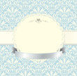 invitation vintage label vector frame blue