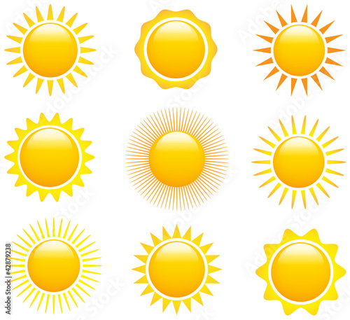 Vector: Set of sun images Set of sun images