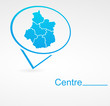 centre région de france dans signet bleu