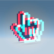 3d stereo effect hand icon
