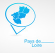pays de loire région de france dans signet bleu