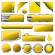 Yellow Collection Vector-Button-Set