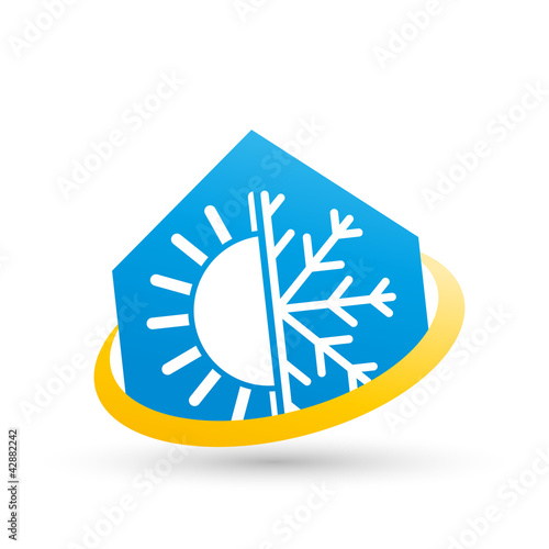 Vector: picto chaud/froid picto chaud/froid