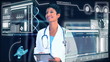 Video: Female Doctor Virtual Medical Studio Environment Female Doctor Virtual Medical Studio Environment