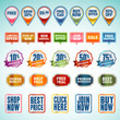 Set of vector stickers and badges