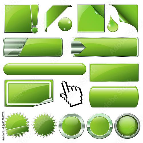 Illustration: green button-set green button-set