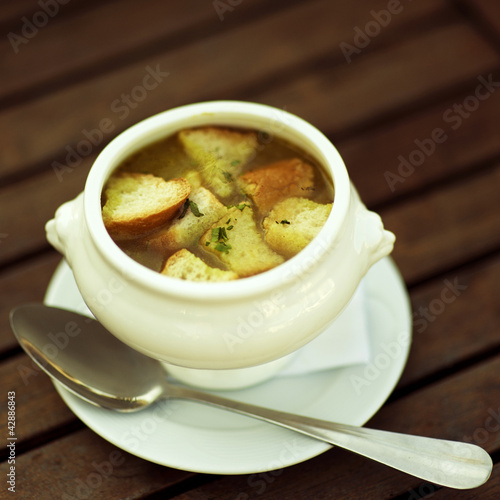 Photo: french onion gratin soup french onion gratin soup