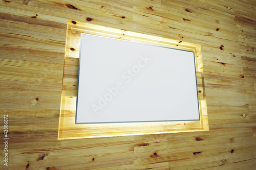 Illustration: blank billboard at night blank billboard at night