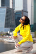 girl in a tracksuit