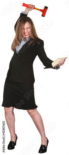 Foto: Woman Smashes Tablet Woman Smashes Tablet