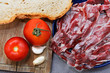 Iberian Ham with tomato bread and Garlic
