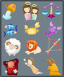 Set of sign zodiacs