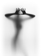 diffuse human female silhouette, hands, fingers