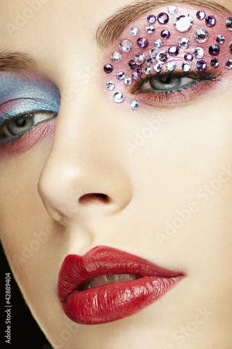 Photo: Beauty portrait of woman with beautiful makeup Beauty portrait of woman with beautiful makeup