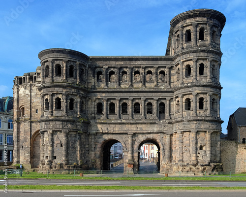 Photo: The Porta Nigra (Black Gate) in Trier, Germany The Porta Nigra (Black Gate) in Trier, Germany