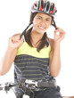 mädchen mit fahrradhelm