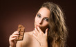 Sensual chocolate girl.
