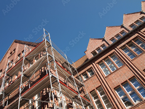 Photo: Baugerüst an einem Wohnhaus Baugerüst an einem Wohnhaus
